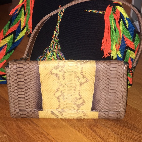 Handbags - Snakeskin Shoulder bag or Clutch